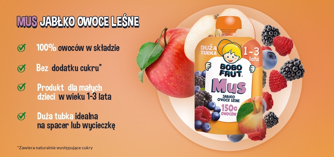 a benefits Apple mousse forest fruit 