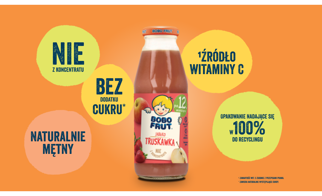 Nektar owocowy jabłko-truskawka - benefity