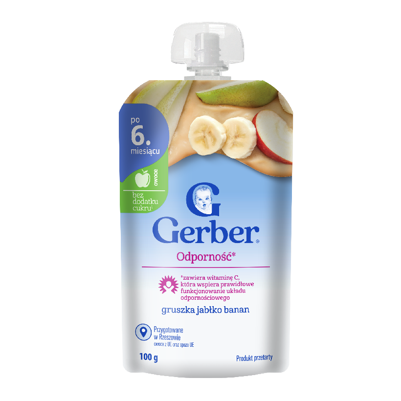Gerber Odporność gruszka jabłko banan