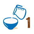Odmierz odpowiednią ilość mleka