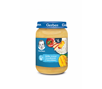 Gerber jabłka, mango i brzoskwinie z twarożkiem