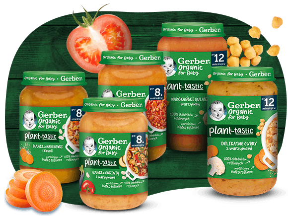 produkty z linii Gerber Organic Plant-tastic?