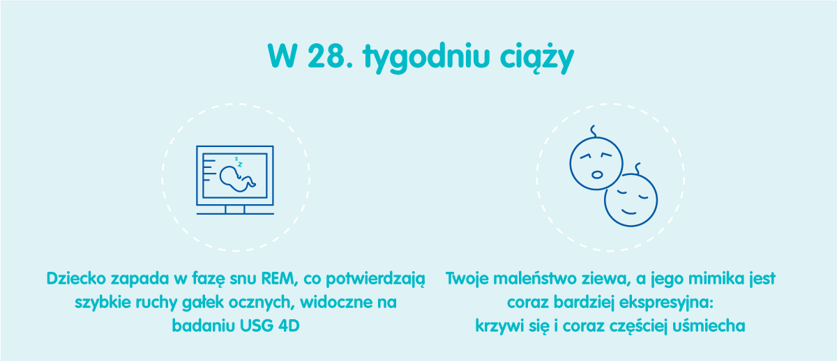 Płód w 28 tygodniu ciąży