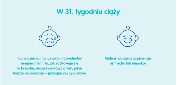 Płód w 31 tygodniu ciąży