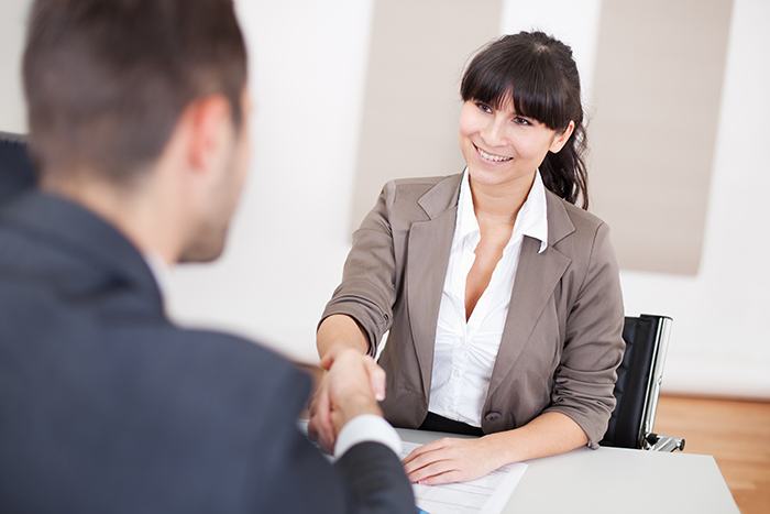 Young woman at work meeting