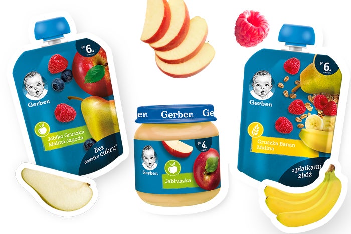 produkty gerber z owocami
