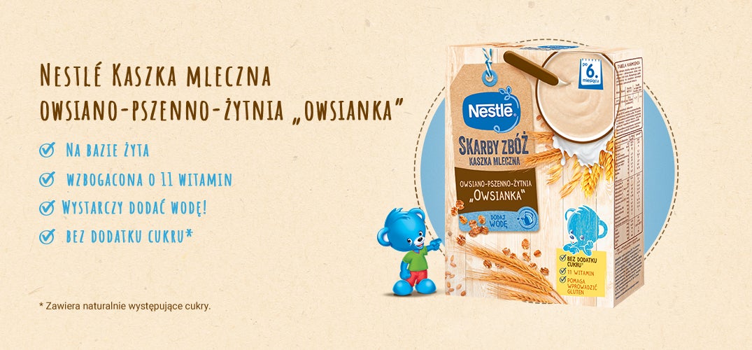 Nestlé Kaszka mleczna Owsiano-Pszenno-Żytnia "Owsianka" 0