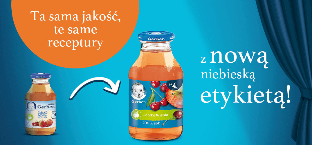 Gerber 100% Sok z jabłek i wiśni