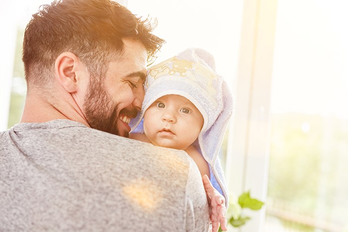 father with baby