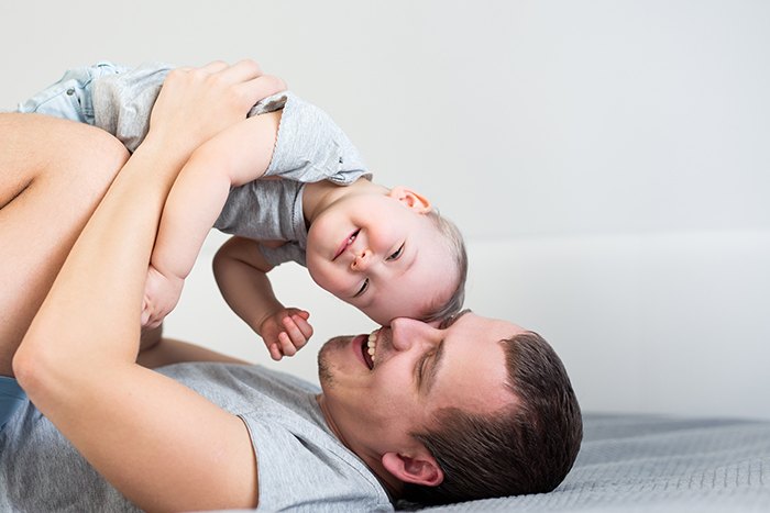 dad with baby