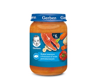 Gerber Bukiet warzyw z łososiem w sosie pomidorowym