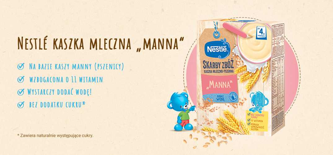 Nestlé Kaszka mleczno-ryżowa Jabłko Banan Gruszka