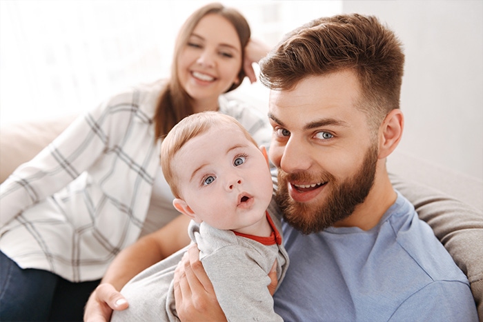 father with baby