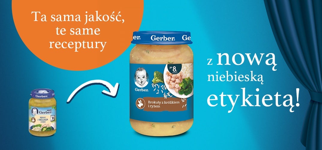 Gerber Smakowite brokuły z królikiem i ryżem