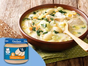  Zupka z kurczaka z jabłkami i śliwkami - po 8. miesiącu 