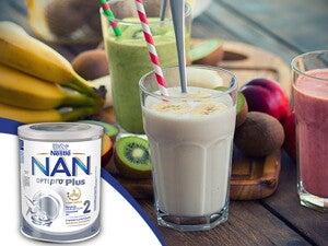 Koktajl mleczny z bananów i jabłek – po 6. miesiącu
