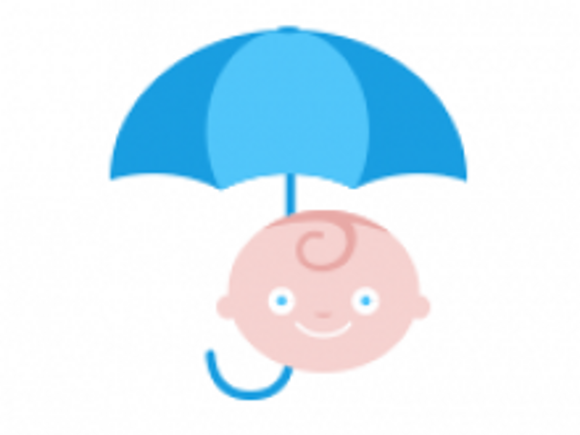 ikonka dziecko pod parasolką