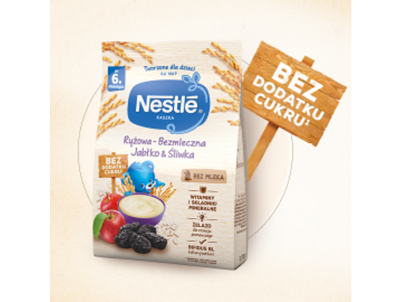 Nestlé Kaszka ryżowa-bezmleczna Jabłko & Śliwka