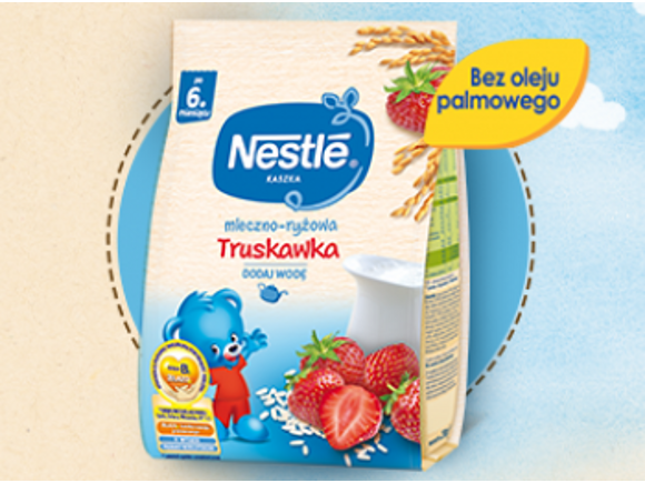 Nestlé Kaszka mleczno-ryżowa Truskawka Nestlé Kaszka mleczno-ryżowa Truskawka