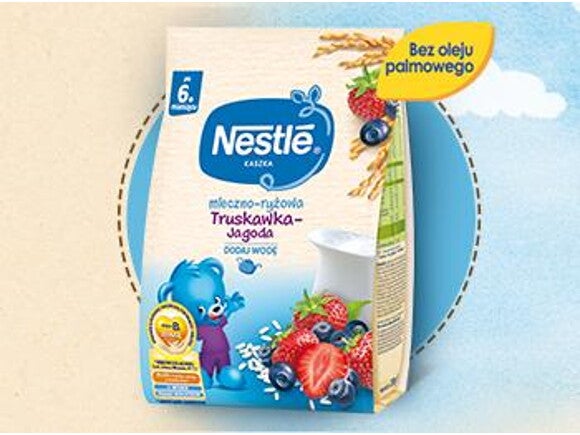 Nestlé Kaszka mleczno-ryżowa Truskawka Jagoda Nestlé Kaszka mleczno-ryżowa Truskawka Jagoda
