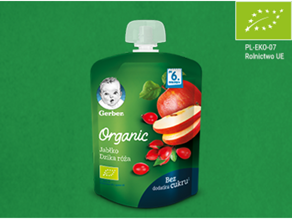 Gerber Organic Jabłko Dzika róża