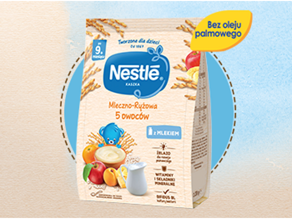 Nestlé Kaszka mleczno-ryżowa 5 owoców Nestlé Kaszka mleczno-ryżowa 5 owoców