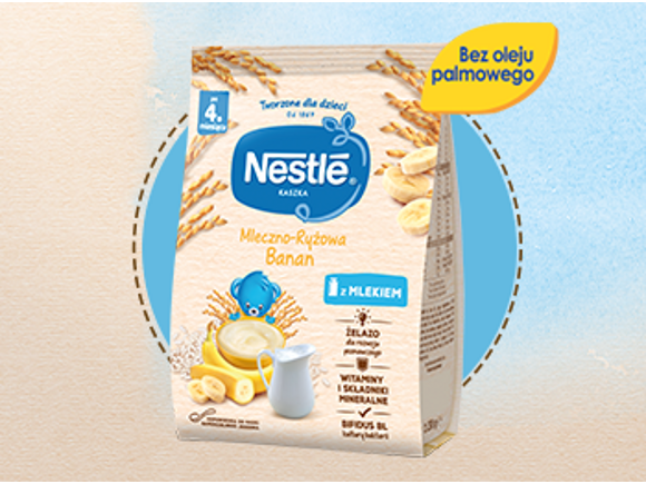 Nestlé Kaszka mleczno-ryżowa Banan Nestlé Kaszka mleczno-ryżowa Banan
