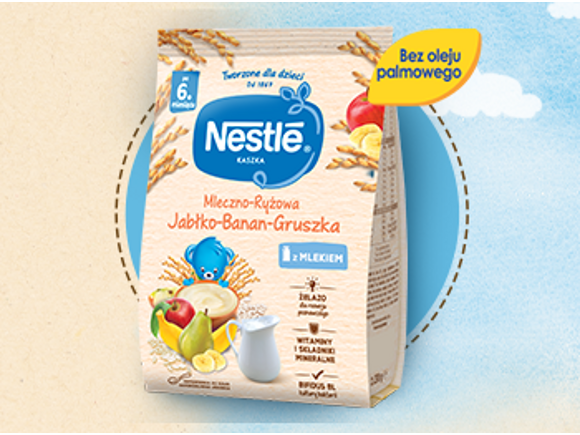 Nestlé Kaszka mleczno-ryżowa Jabłko Banan Gruszka Nestlé Kaszka mleczno-ryżowa Jabłko Banan Gruszka
