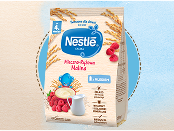 Nestlé Kaszka mleczno-ryżowa Malina Nestlé Kaszka mleczno-ryżowa Malina