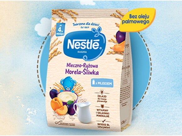 Nestlé Kaszka mleczno-ryżowa Morela Śliwka Nestlé Kaszka mleczno-ryżowa Morela Śliwka