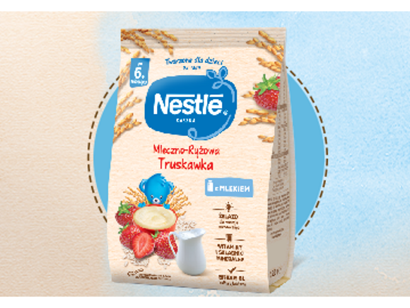 Nestlé Kaszka mleczno-ryżowa Truskawka Nestlé Kaszka mleczno-ryżowa Truskawka