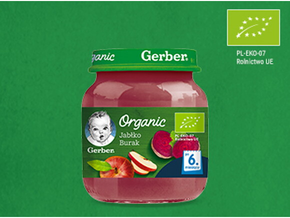 gerber organic jablko burak