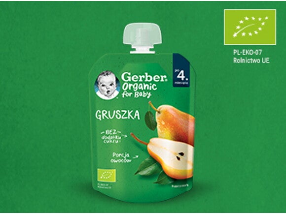 Gerber Organic deserek w tubce gruszka