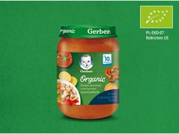 Gerber Organic Słodkie ziemniaki z warzywami i kurczakiem