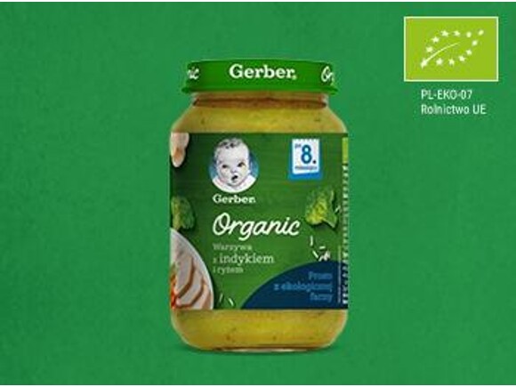 Gerber Organic Warzywa z indykiem i ryżem teaser