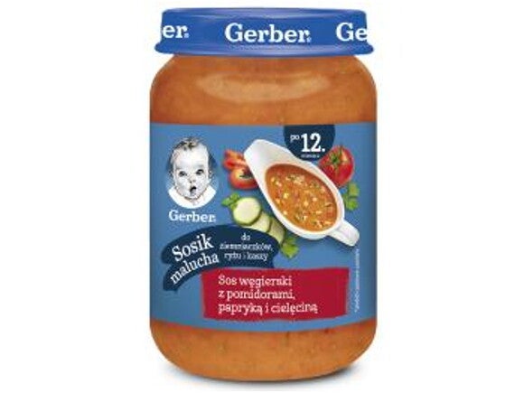 gerber sos węgierski z pomidorami, papryką i cielęciną gerber sos węgierski z pomidorami, papryką i cielęciną