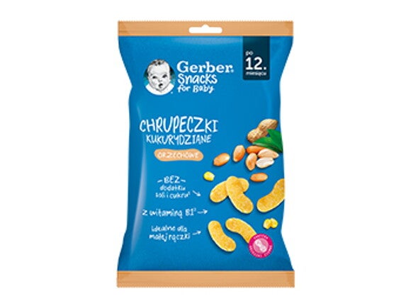 Gerber Snacks for Baby Chrupeczki kukurydziane orzechowe