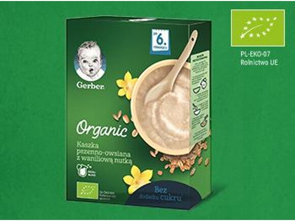 kaszka-pszenno-owsiana-waniliowa-nutka-teaser Gerber Organic Kaszka pszenno-owsiana z waniliową nutką teaser