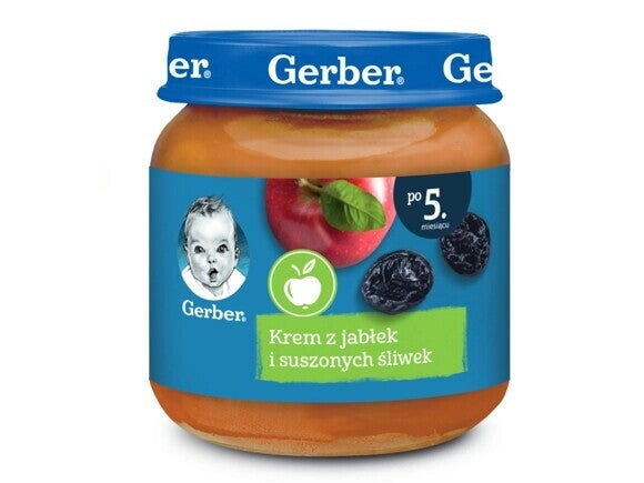 Gerber Krem z jabłek i suszonych śliwek Gerber Krem z jabłek i suszonych śliwek