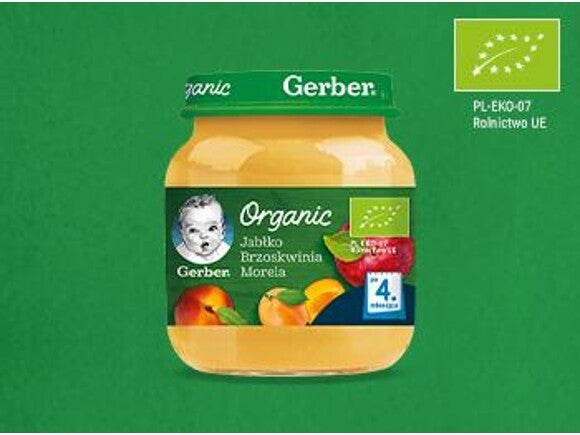 gerber-organi-jablko-brzoskwinia-morela Gerber Organic Jabłko brzoskwinia morela