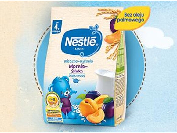 Nestlé Kaszka mleczno-ryżowa Morela Śliwka Nestlé Kaszka mleczno-ryżowa Morela Śliwka