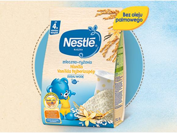 Nestlé Kaszka mleczno-ryżowa Waniliowa Nestlé Kaszka mleczno-ryżowa Waniliowa