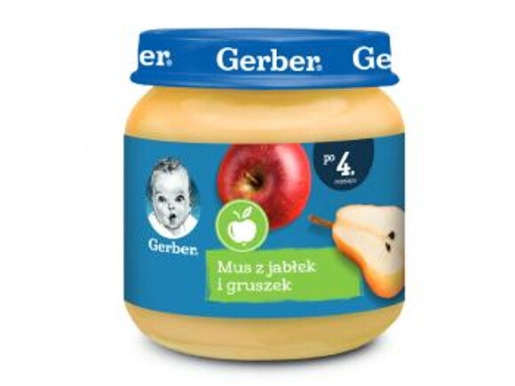 gerber mus z jablek i gruszek gerber mus z jablek i gruszek