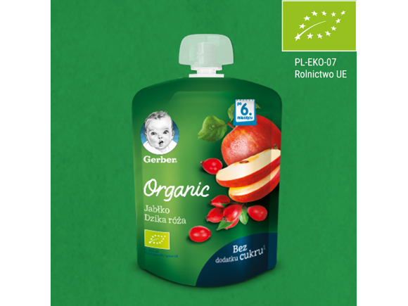 Gerber Organic Jabłko Dzika róża