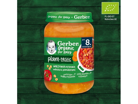 Gerber Organic Plant-tastic Warzywna potrawka włoska z pomidorami