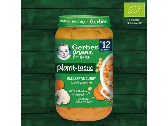  Gerber Organic Plant-tastic Delikatne curry z warzywami