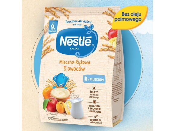 Nestlé Kaszka mleczno-ryżowa 5 owoców