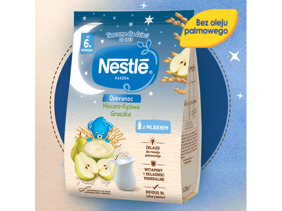 Nestlé Kaszka mleczno-ryżowa Dobranoc Gruszka