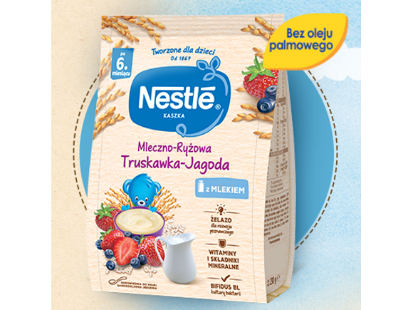 Nestlé Kaszka mleczno-ryżowa Truskawka Jagoda