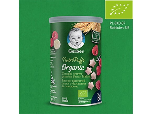 Nutri Puffs Chrupki ryżowo-pszenne banan malina 